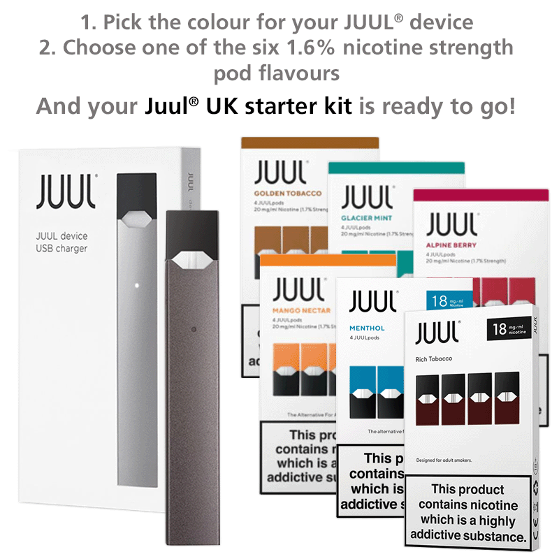 JUUL® Starter Kit UK flavours Premium Vape